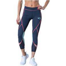 Kari Traa Byxor & Shorts Kari Traa Louise 3/4 Tights Blue