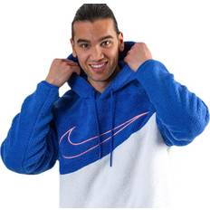 Nike Swoosh Hoodie Fleece Blue/White, Male, Tøj, Skjorter, Blå