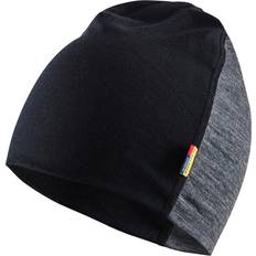 Merinould Huer Blåkläder Merino Beanie mellemgrå/sort