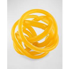 Yellow Complete Decoration Pillows Tizo Handblown Decorative Glass Knot Cojín de Decoración Completo Amarillo