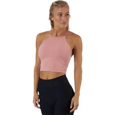 Rosa - Yoga Overdeler Nike Yoga Stmt Cln Crop Tank Pink/Beige, Female, Tøj, Tops, Yoga, Lyserød