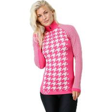 Sportswear Garment - Woman Base Layer Tops Wyte Agnes Zip Capas Base - Pink/White