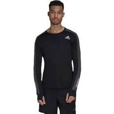 Adidas Own The Run LS Black/Grey, Male, Tøj, Skjorter, Løb, Sort