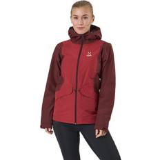 Haglöfs Woman Rain Clothes Haglöfs Mila Rain Jacket - Maroon Red/Brick Red