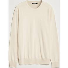 J.Lindeberg Herre Gensere J.Lindeberg Lyle True Merino Crew Neck Pullover Oyster Grey Beige