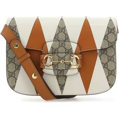 Gucci Crossbody Bags Gucci Printed Gg Supreme And Leather Horsebit 1955 Shoulder Bag Printed