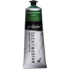 Chrome Acrylic Paints Chroma Atelier Interactive Artists' Acrylics Permanent Sap Green, 80 ml tube