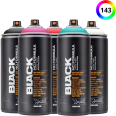 Paint Montana Cans BLACK 400ml Spray Paint Matte Matte Atoms Megablast