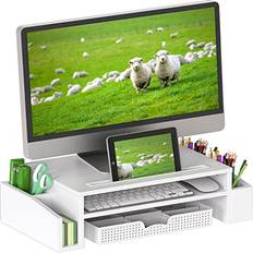 Laptop Stands Simple Houseware Desk Monitor Stand Riser with Adjustable Organizer Tray