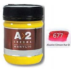 Chrome Acrylic Paints Chroma A2 Art Students Acrylic 250ml Jar Alizarin Crimson Hue