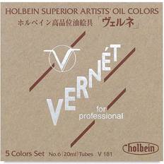 Oil Paint Holbein Vernt Superior Artists' Oil Colors Set of 5 colors, 20 ml tubes