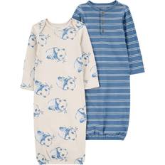 Nightgowns Children's Clothing Carter's Baby Sleeper Gowns 2-pack - Blue/White (195861909774)