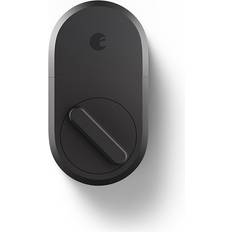 August Smart Lock Dark Retrofits Over Existing Deadbolt