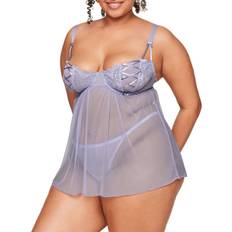 Gray - Women Negligées Adore Me Ismelka Women's Unlined Babydoll Lingerie purple purple