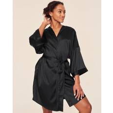 Black Sleepwear Adore Me Roxey Women's Kimono Robe Black Black