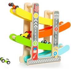 Wooden Toys Car Tracks Molto Wooden Track with Ramps for Car