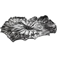 Stahl Servierplatten & Tabletts Alessi A Lotus Leaf Servierteller 45 cm Black Servierplatte