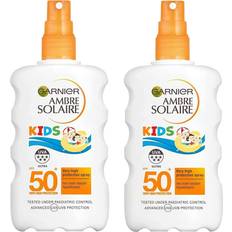 Garnier ambre solaire spf 50 kids water resistant sun cream spray 150ml