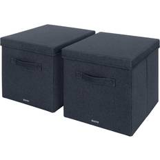 Blue Archiving Boxes Leitz Storage Boxes with Lids 2-pack