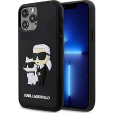 Karl Lagerfeld Apple iPhone 12 Mobilfodral Karl Lagerfeld iPhone 12/iPhone 12 Pro 3D Rubber & Choupette Svart