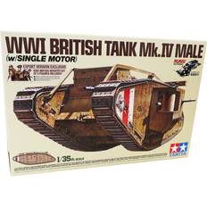 Modeller & byggesett Tamiya 1/35 Scale WW1 British Tank Male Mk.IV Motorised Version With Troops Model Kit