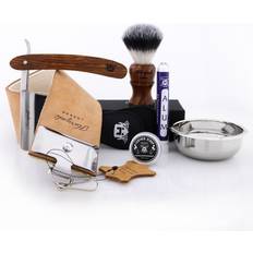 Shaving Sets Haryali London Vintage style men's shaving set with synthetic hair shaving brush cut throat