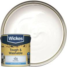 Paint Wickes Tough & Washable Matt Emulsion Paint Almost No.100 White