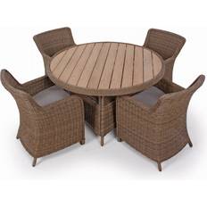Polyrattan havemøbelsæt 4 stole RIO Siesta Dusty Manilastole Havemøbelsæt, 1 borde inkl. 4 stole