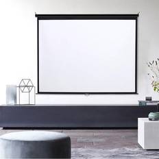 72" Manual Wall Mounted Projection Screen White One Size