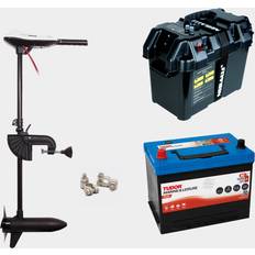Fladen Elmotorpaket Fladen F 46, 0.6 hk, 450 W, 91 cm justerbar rigglängd, med bly-batteri 80 Ah batterilåda kabelskor