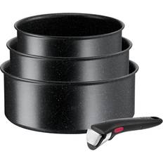 Tefal Ingenio Black Stone 4-Piece Casserole Cookware Set 4 Parts