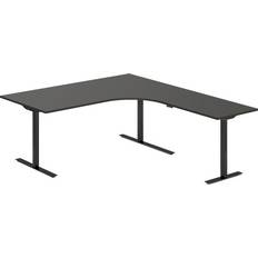 Ja (Manuel) - Sort Skrivebord Ergoff hæve-sænkebord højrevendt 180x200cm Skrivebord