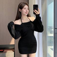 Dresses Shein Kpop Solid Halter Bodycon Dress