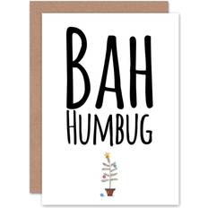 Wee Blue Coo Bah Humbug Greeting Card