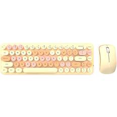 MOFII Keyboard Wireless Keyboard + Mouse Set Bean 2.4G Milk Tea