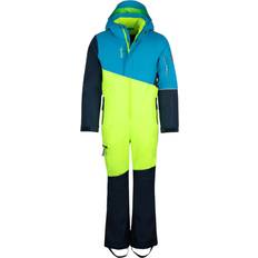 152 Overalls Trollkids Schneeanzug HALLINGDAL in lime/blue/night sky mehrfarbig