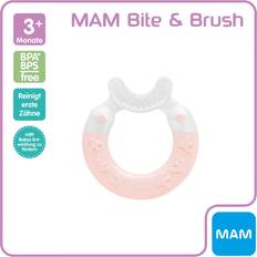 Mam Ciucci & Giochi da Dentizione Mam Teether Bite & Brush bambina 3 mesi, 1 pezzo in rosa rosa pink