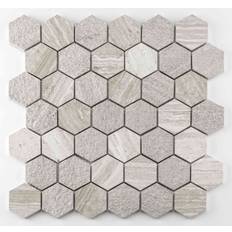 Quadratisch Mosaik KNG Mosaikfliese Marmor Hexagon creme-mix Steingröße: 0776109963 30x30cm