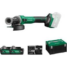 Hikoki Batterier Vinkelslibere Hikoki G1813DVE Vinkelsliber Med Batteri Og Lader 18V 125mm