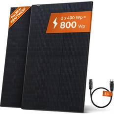 Solarmodule Solarway JA Solar 400W Solarpanel Full Black JAM54S31 2er Set 800 Watt Balkonkraftwerk Solarmodul je 400 W