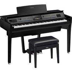 Yamaha Keyboard Instruments Yamaha Clavinova Cvp-909 Digital Piano With Counterweight Keyboard And Bench Matte Black