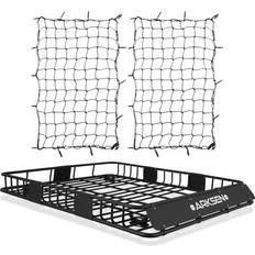 Rooftop Cargo Carrier ARKSEN 64 6 Perfect-Wide Roof Rack Cargo Basket With Cargo Net