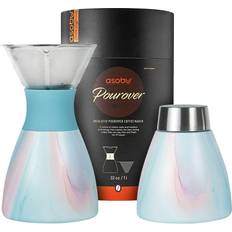 Pour Overs Asobu Insulated Pour Over Double-Wall Take on the Go Carafe Aqua