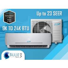 Air-Con Blue Series 3 24000 BTU Ductless Mini Split 230V Air Conditioner White