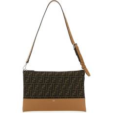 Fendi Axelremsväskor Fendi Embroidered Jacquard Crossbody Bag