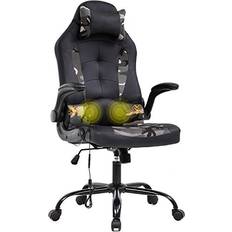 Gaming Chairs BestOffice PC Gaming Chair Racing Office Chair Ergonomic Desk Chair Massage PU Leather Computer Chair with Lumbar Support Headrest Armrest Executive Task Rolling Swivel Chair for Back Pain, Camo