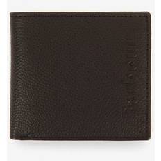 Debossed Leather Billfold Wallet - Brown
