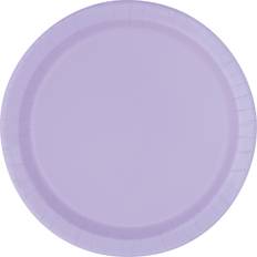 Purple Disposable Plates Unique 20 Lavender Round 7" Paper Plates