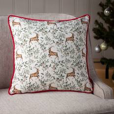 Linen Pillows Evans Lichfield Lichfield Festive Reindeer Repeat Complete Decoration Pillows Beige