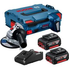 Bosch GWS 18V-7 18V Brushless 115mm Angle 4.0Ah Batteries, Charger & Case